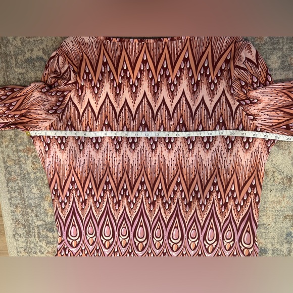 Bob Mackie Wearable Art Shirt Top Women Size 1X QVC Flare Sleeve Boho Blouse - Picture 10 of 11